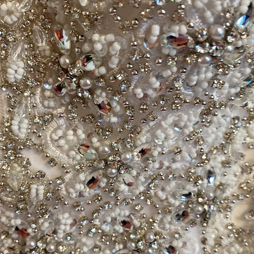 Sitters Midgley Haute Couture White Diamonds & a few pearls Wedding Dress size 6 - Picture 12 of 16